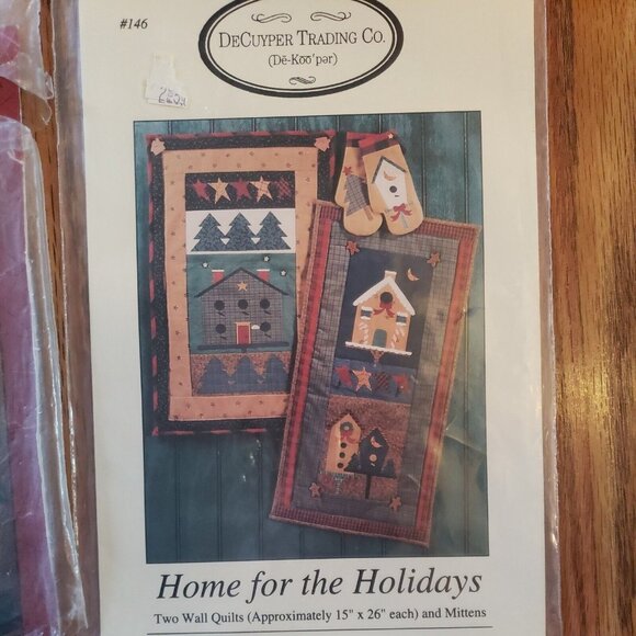 Quilt Pattern Lot 15 Christmas Wall Hanging Cardholder Table Runner Radley House - Picture 16 of 16